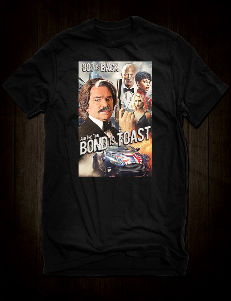 Spy Comedy Apparel - Steven Toast as James Bond T-Shirt