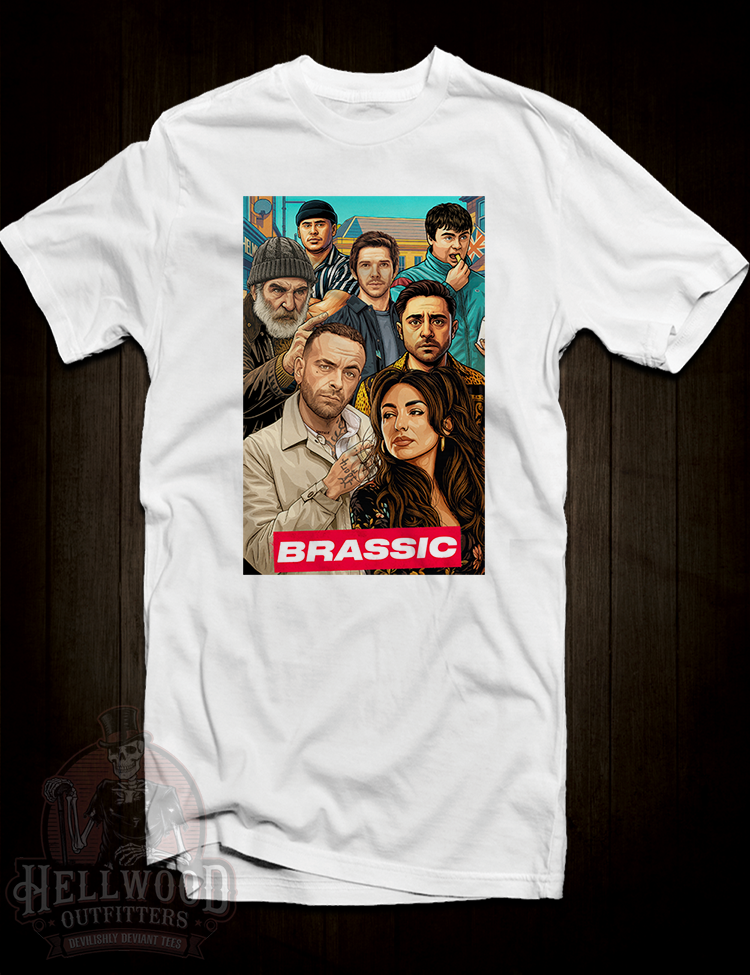 Cult UK TV show Brassic graphic tee