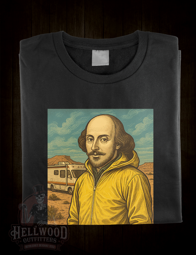 Literature meets crime drama t-shirt design