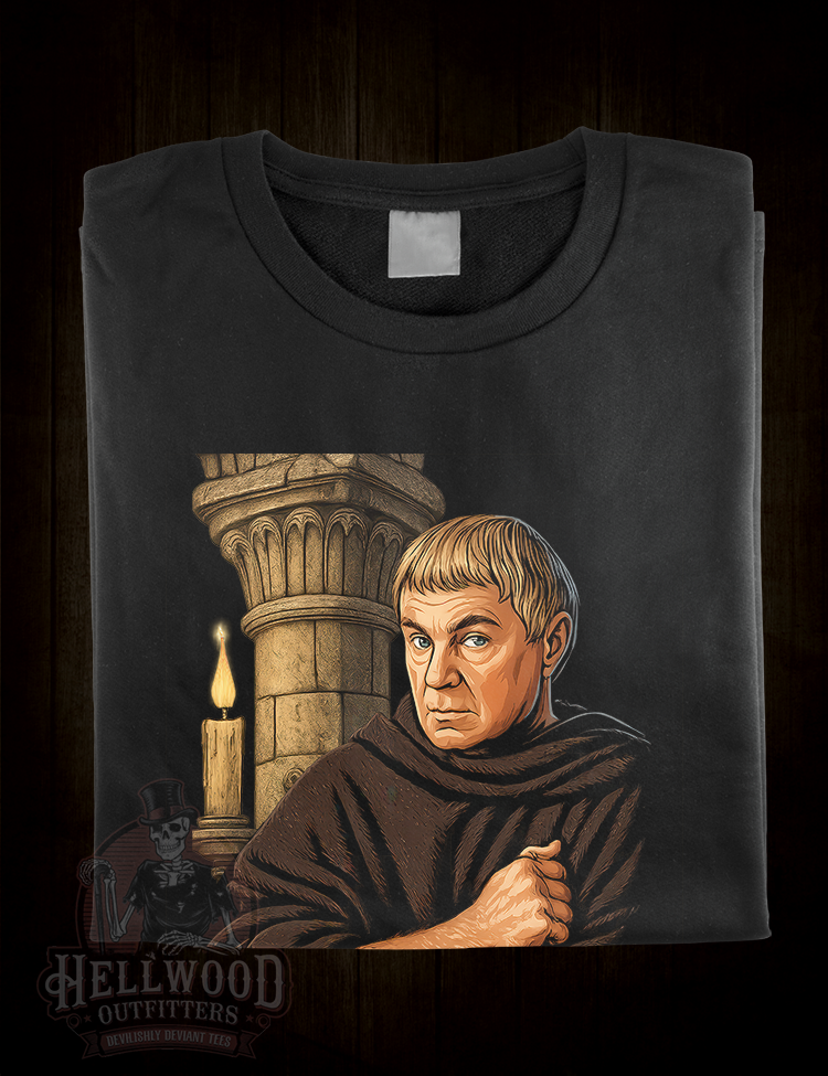 Ellis Peters inspired mystery monk t-shirt