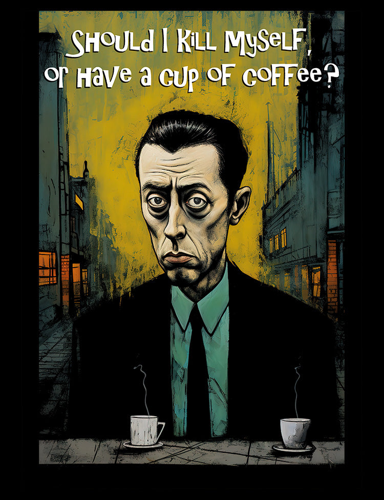 Albert Camus Quote T-Shirt: A Funny and Meaningful Tee for the Coffee Lover