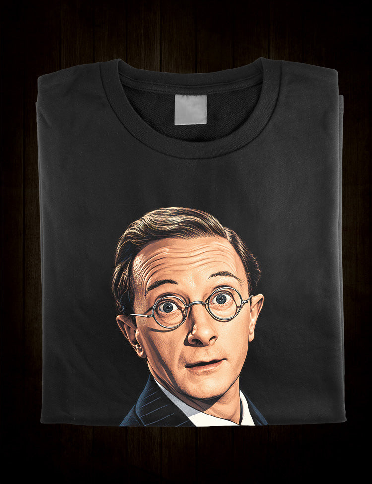 British comic actor Charles Hawtrey illustrated in his distinctive glasses.