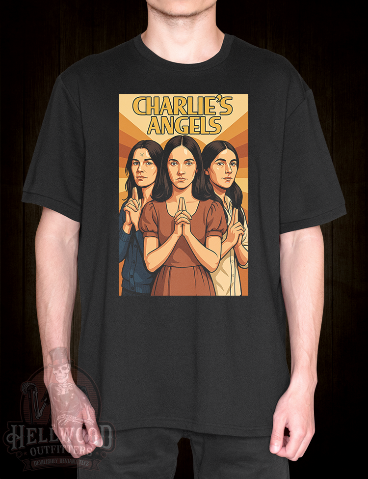 Manson girls posed as Charlie’s Angels graphic tee
