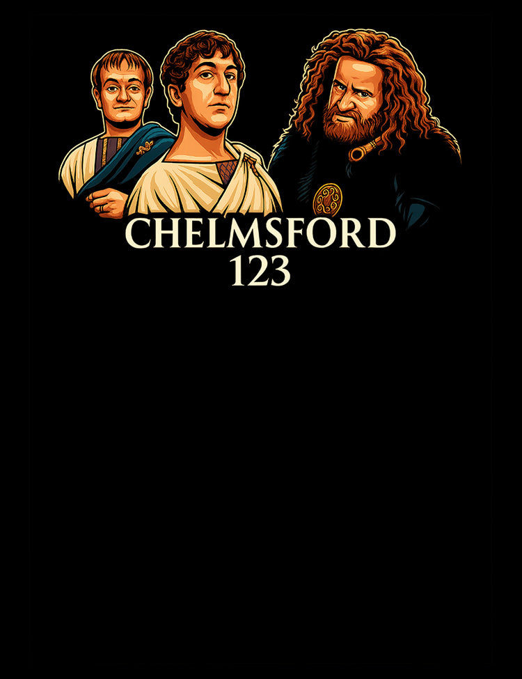 Chelmsford 123 sitcom shirt Roman Britain comedy