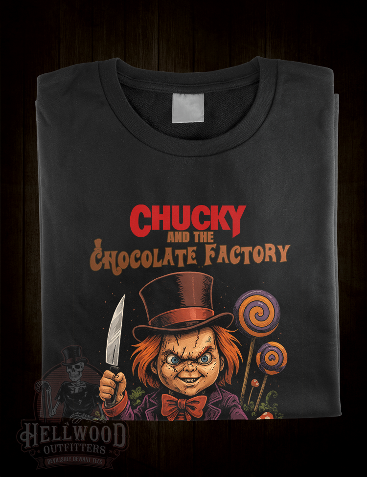 Willy Wonka horror parody tee