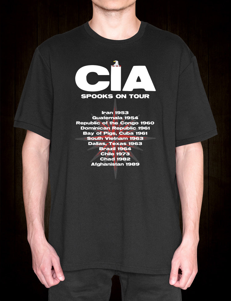 Covert operations humor t-shirt CIA Spooks On Tour