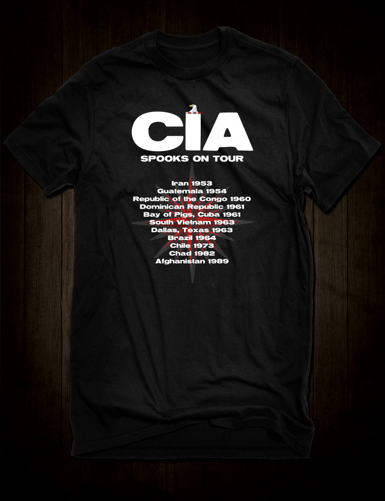 CIA Spooks On Tour t-shirt