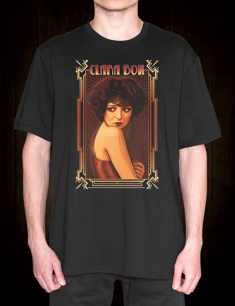 Clara Bow golden age cinema Art Deco graphic t-shirt