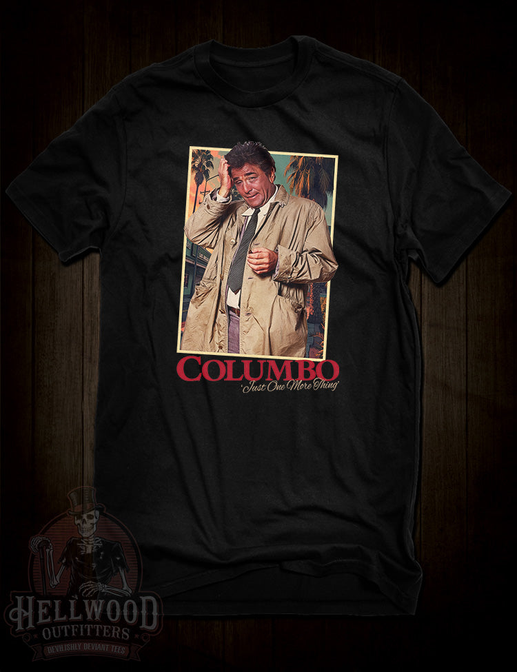 Columbo tribute t-shirt featuring iconic detective