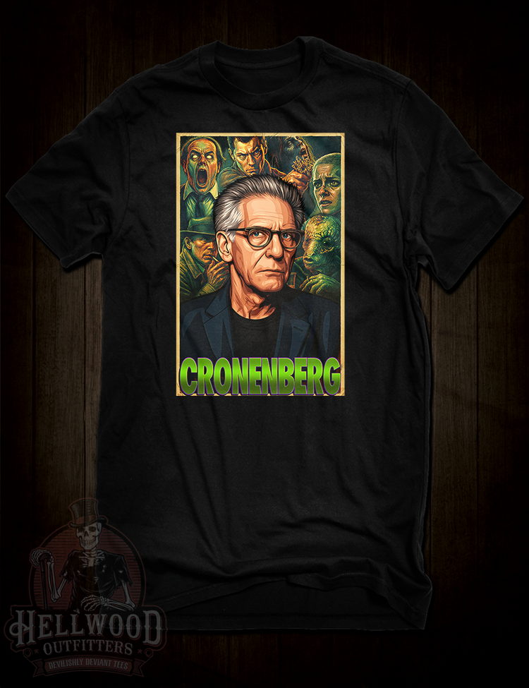 Cult Canadian filmmaker David Cronenberg tribute tee