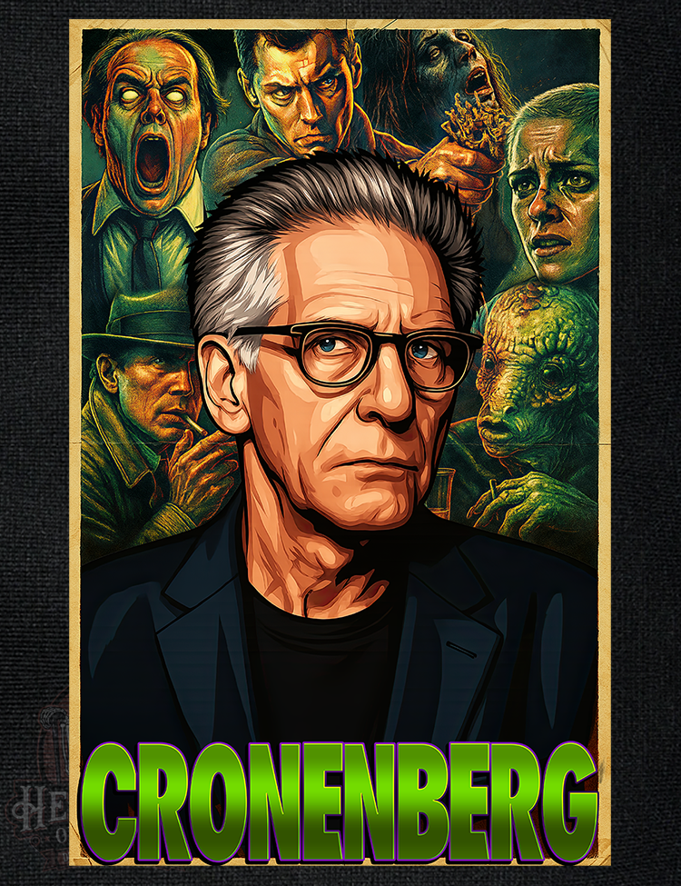 David Cronenberg t-shirt body horror cult film tribute