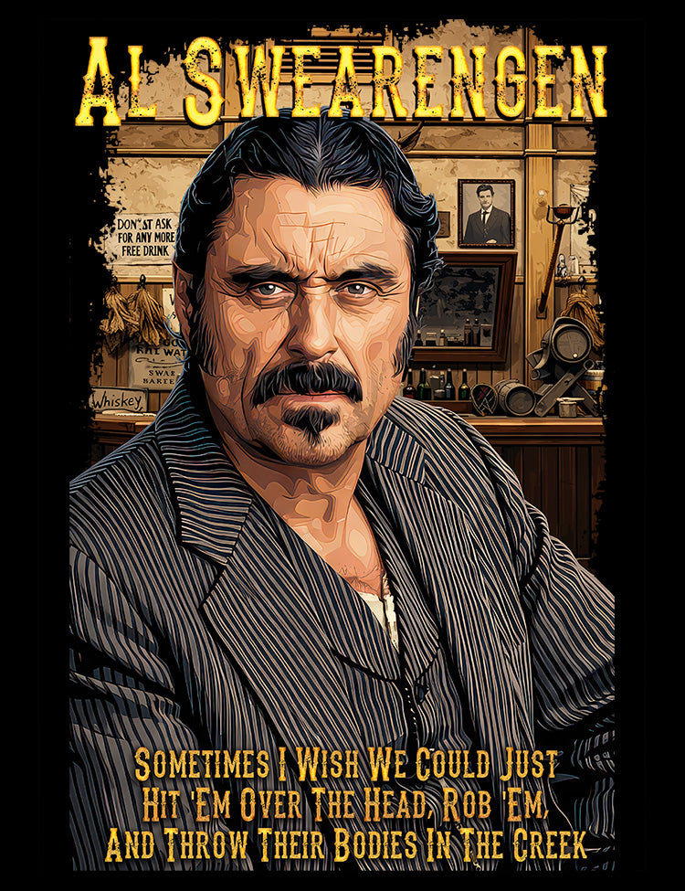 Ian McShane Deadwood character t-shirt