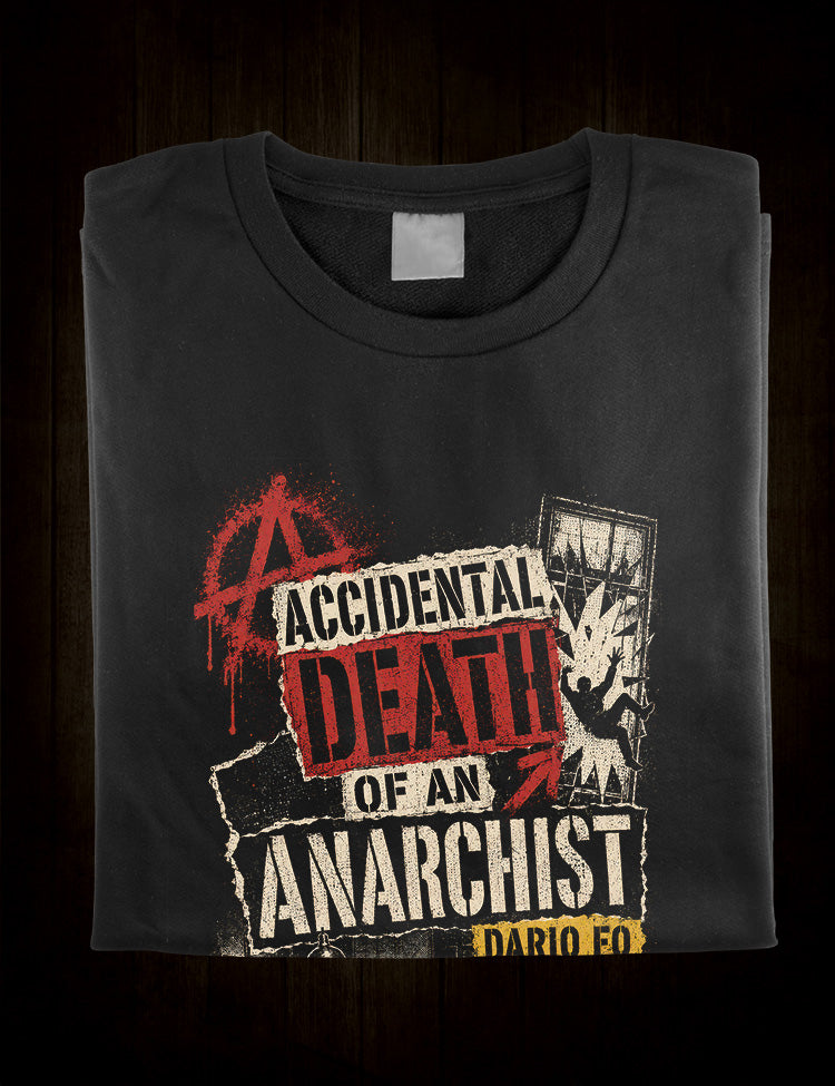 Commedia dell'arte inspired Dario Fo Accidental Death of an Anarchist tee