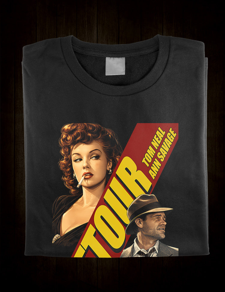 1940s noir movie tribute t-shirt