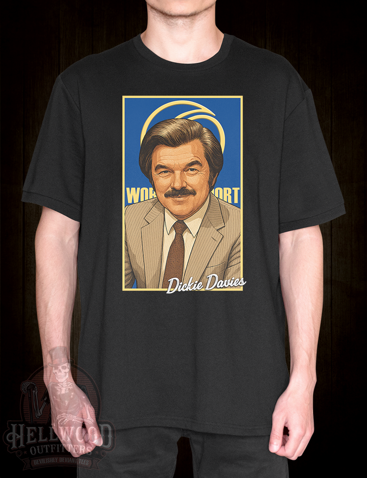Vintage British television personality tribute shirt