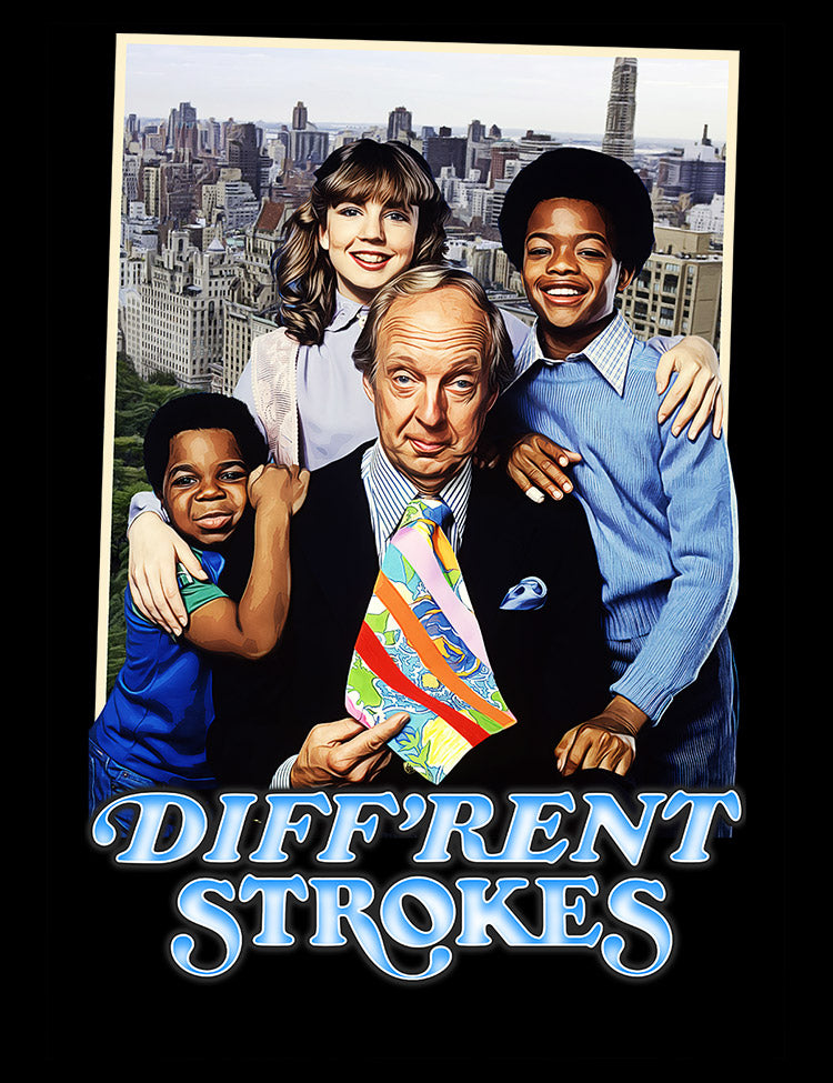 1980s sitcom pop culture apparel
tribute to Diff'rent Strokes TV classic