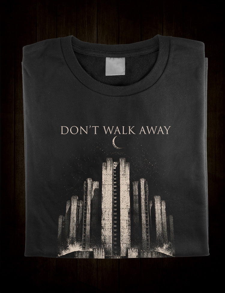 Don't Walk Away lyric tee for Joy Division fans