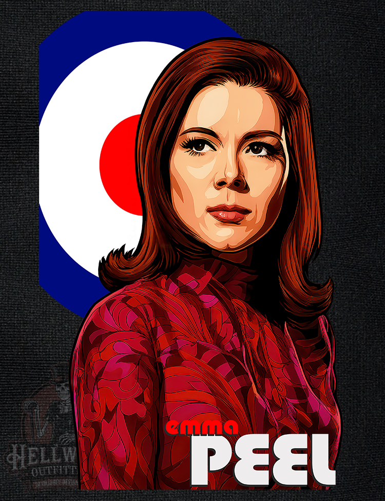 Diana Rigg as Emma Peel retro graphic tee