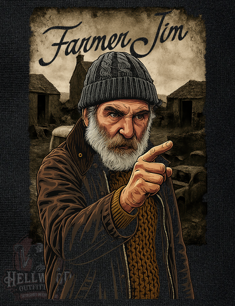 Steve Evets as Farmer Jim in Brassic graphic tee