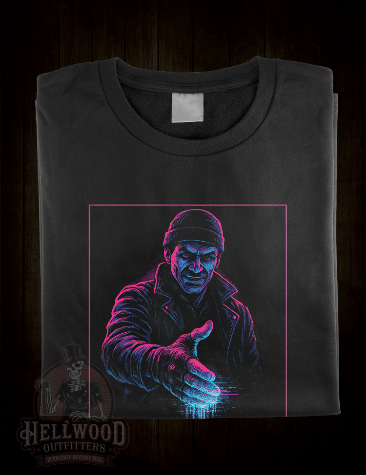 Hellwood Outfitters Trust No One Wearing Fingerless Gloves shirt