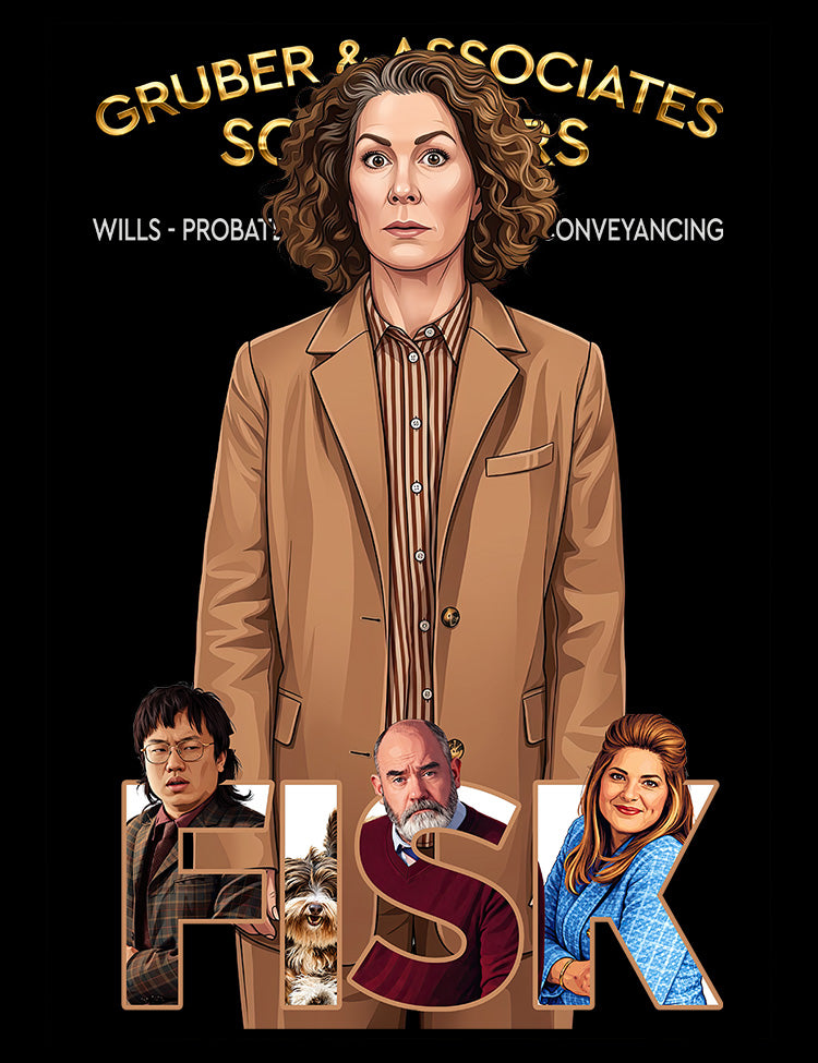 Australian sitcom Fisk characters graphic design -shirt