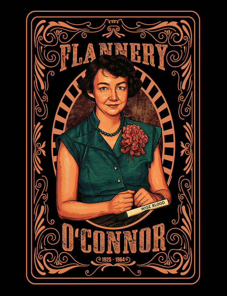Flannery O'Connor literature tribute tee