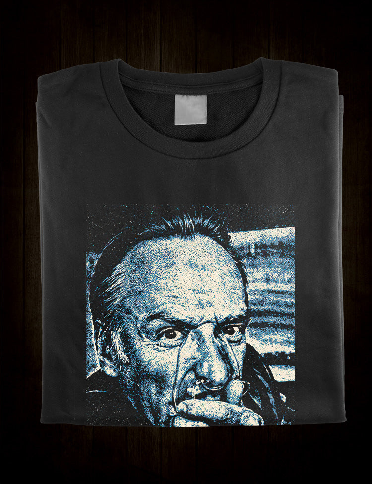 Gritty cinematic villain Frank Booth Blue Velvet t-shirt design