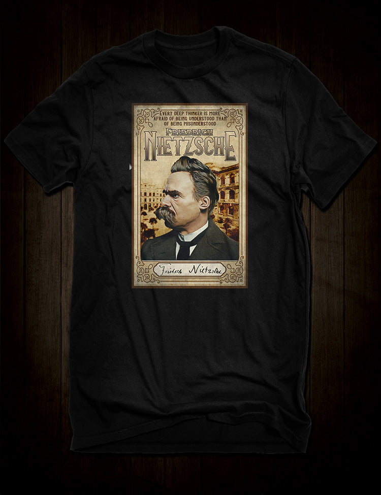 Friedrich Nietzsche T-Shirt: A stylish tribute to the famous German philosopher.