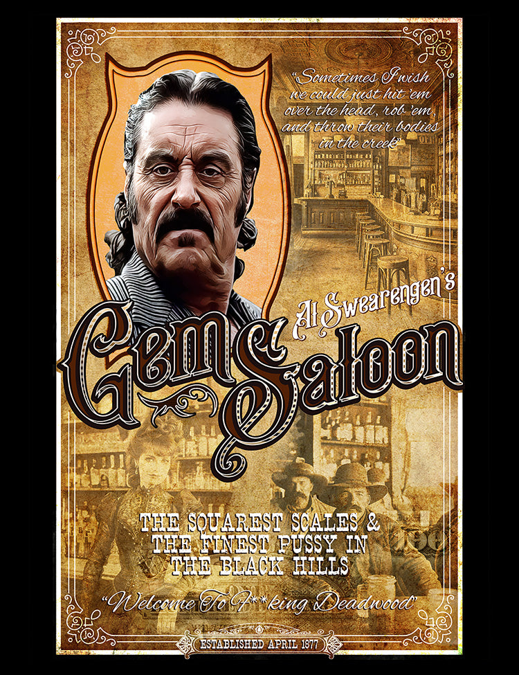 Ian McShane As The Legendary Al Swearengen Gem Saloon Tribute T-Shirt