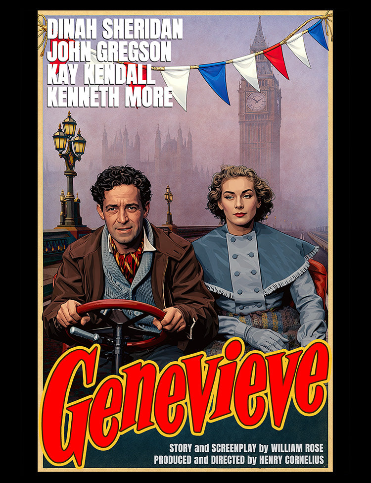 John Gregson and Dinah Sheridan in the classic film Genevieve