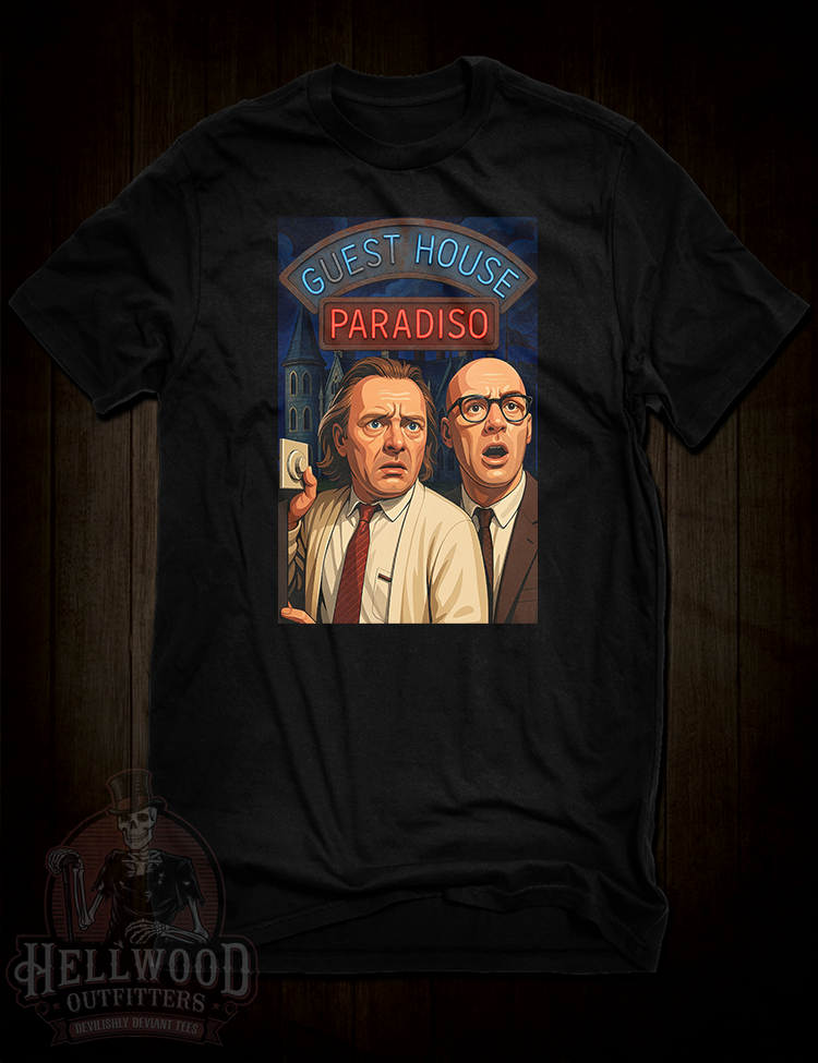 Guest House Paradiso movie tribute t-shirt