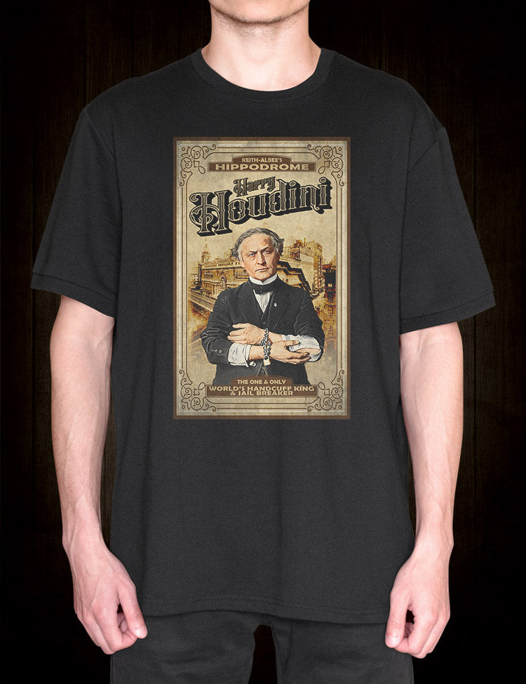 Harry Houdini Tribute T-Shirt - Celebrating the Legendary Handcuff King