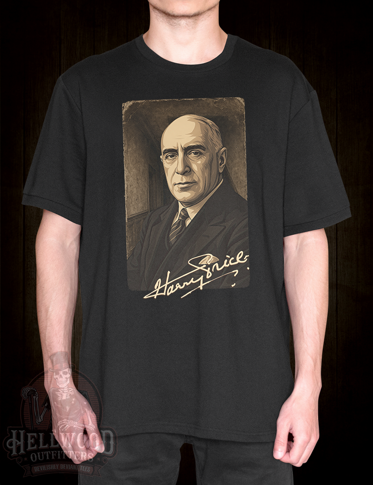 Historical ghost hunting icon Harry Price tee