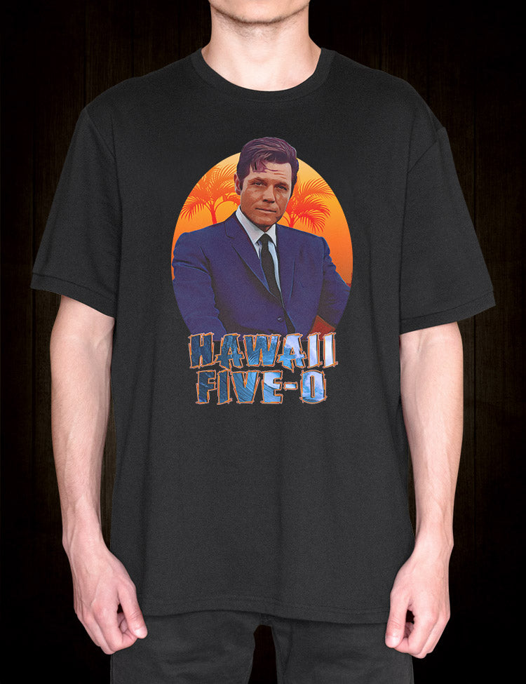 Retro allure: Hawaii Five-O Tee with Jack Lord as McGarrett