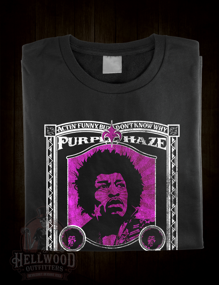 Jimi Hendrix Purple Haze Tシャツ Jimi Hendrix Purple Haze T-Shirt – Psychedelic Rock Tribute
