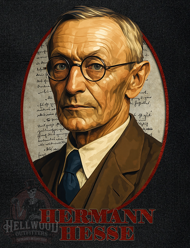 Graphic tee with famous author Hermann Hesse