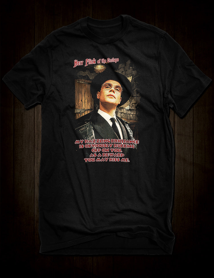 Herr Flick of the Gestapo Allo Allo t-shirt