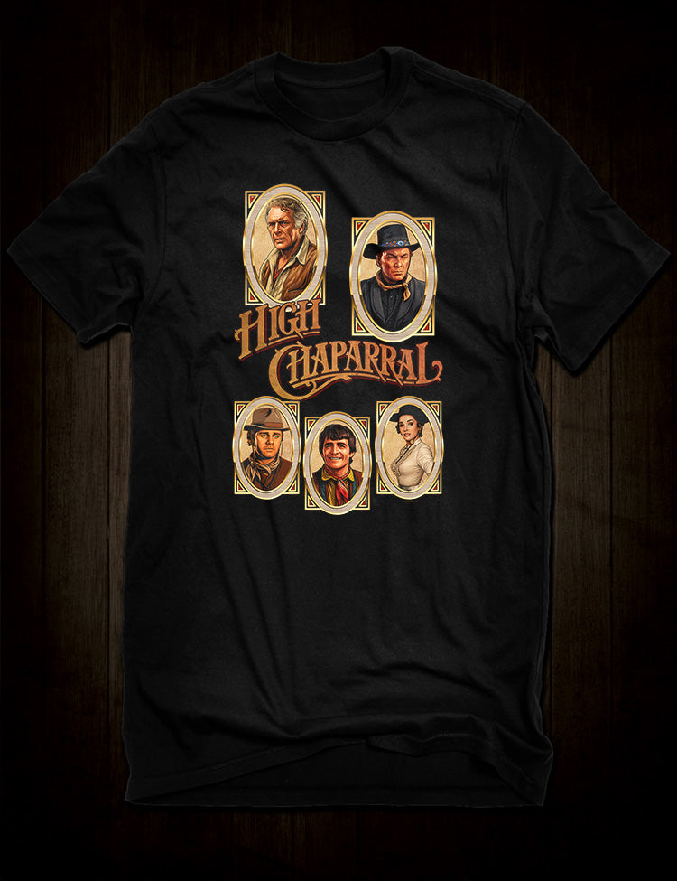 1960s western TV show High Chaparral t-shirt design