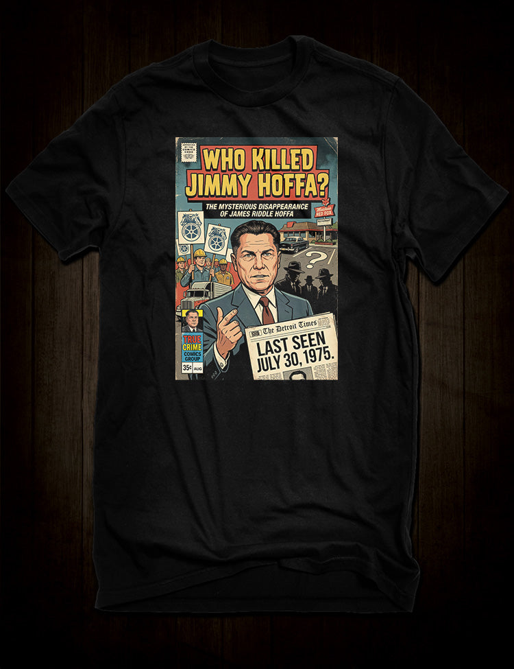 Jimmy Hoffa disappearance true crime illustration