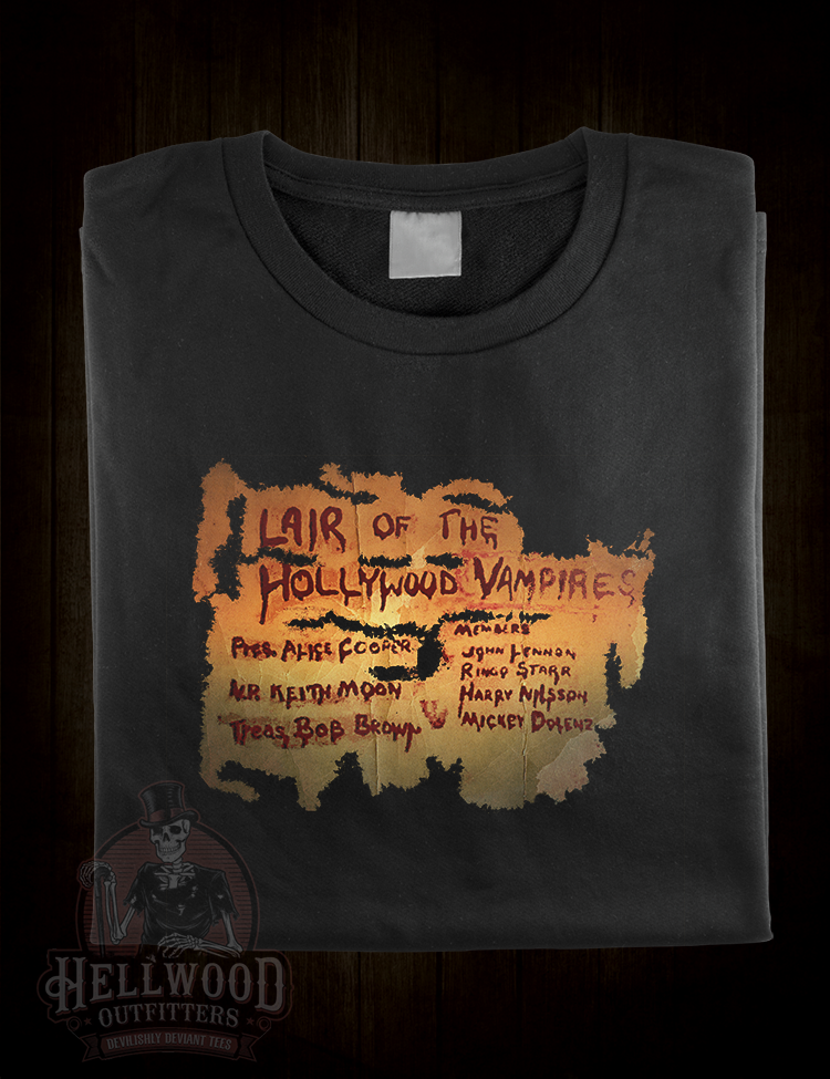 John Lennon and Alice Cooper Hollywood Vampires design