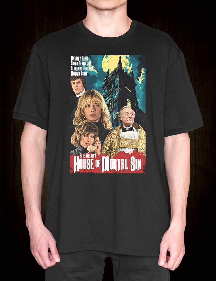 Susan Penhaligon and Stephanie Beacham House of Mortal Sin cult film design