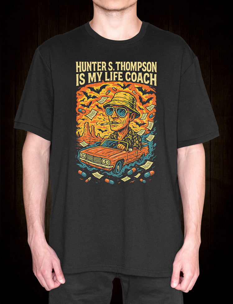 Hunter S Thompson psychedelic desert illustration tee