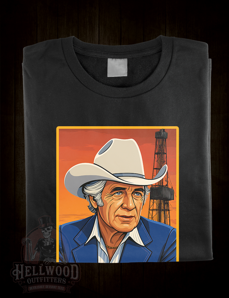 Dallas patriarch Jock Ewing tee design