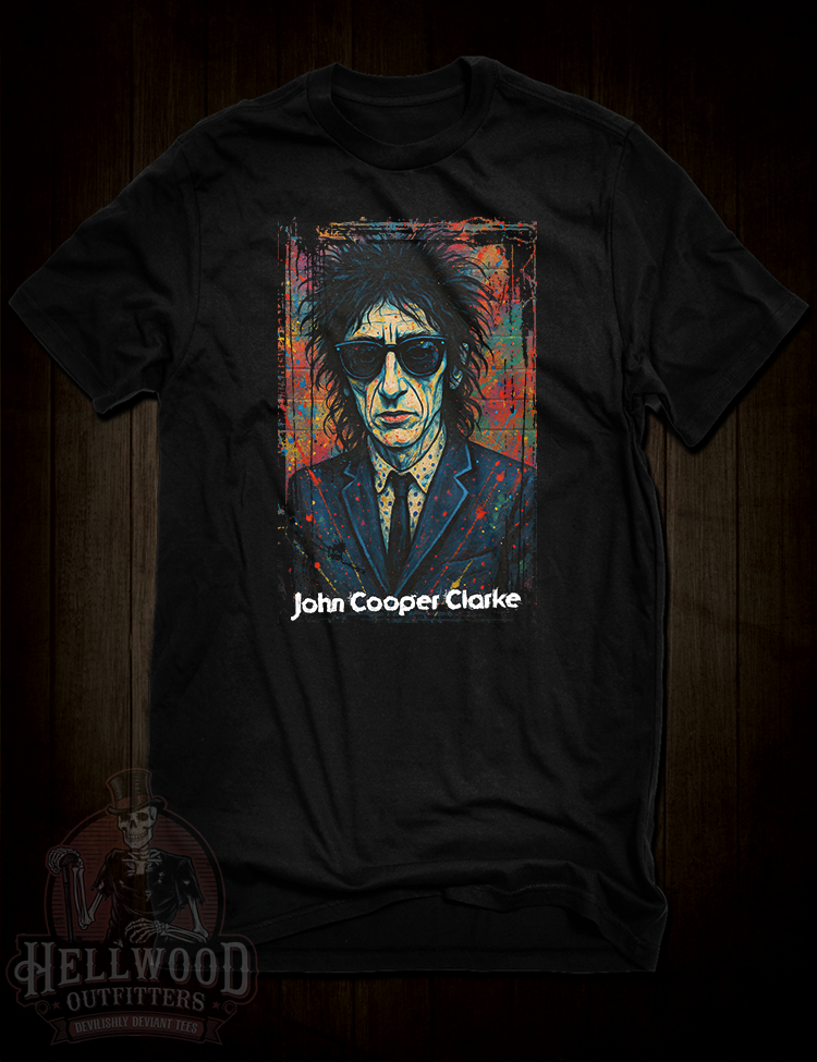 John Cooper Clarke punk poet t-shirt design
