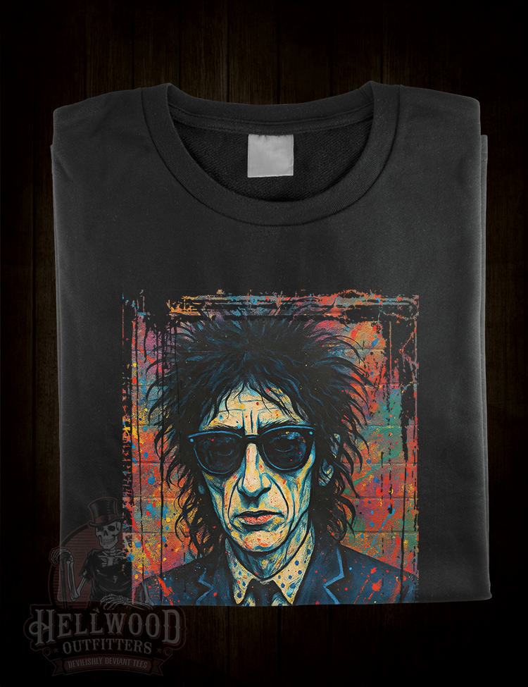 Punk poetry icon John Cooper Clarke graphic tee