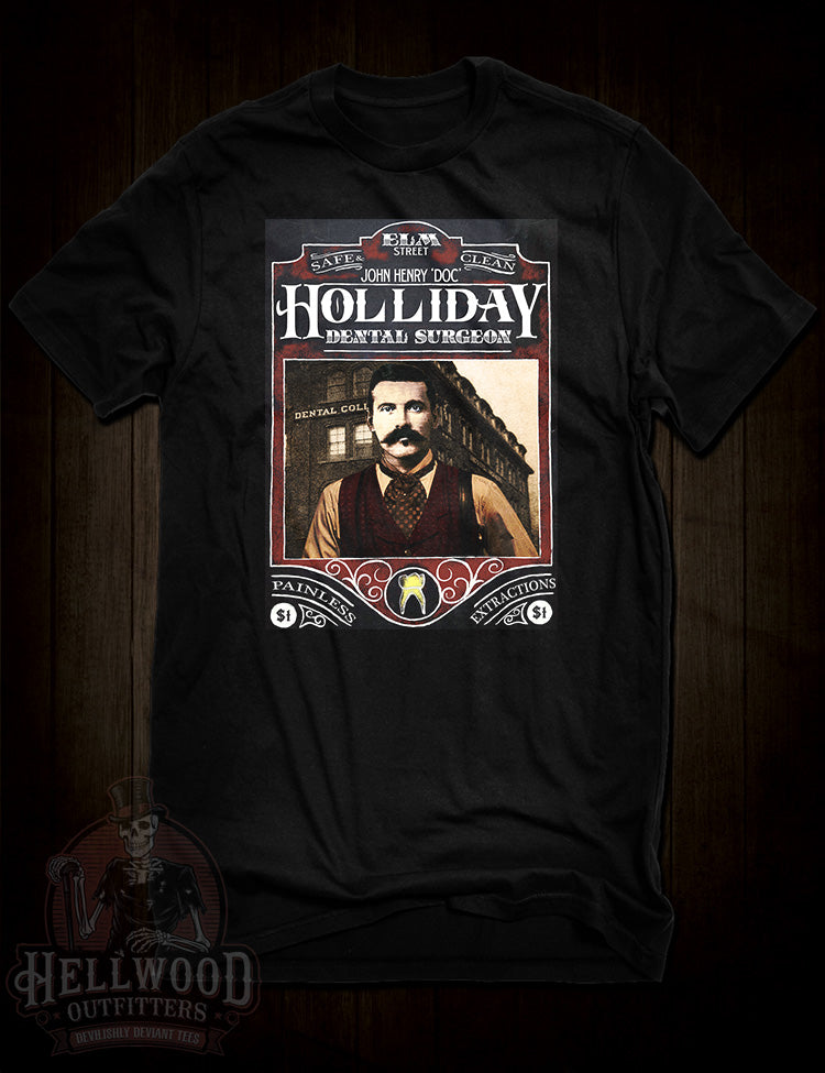 Doc Holliday legendary Wild West figure t-shirt