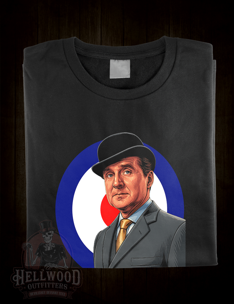 British cult TV series The Avengers John Steed tee