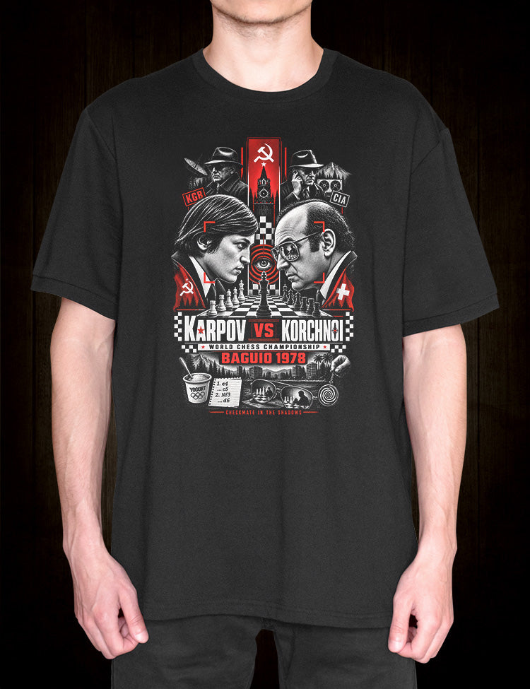 Viktor Korchnoi versus Anatoly Karpov chess rivalry T-shirt design