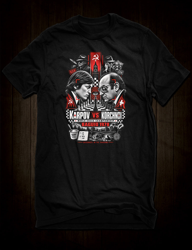 Karpov Vs Korchnoi T-Shirt inspired by the 1978 World Chess Championship in Baguio