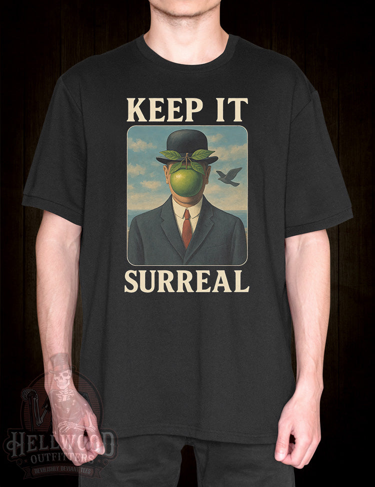 Hellwood Outfitters surrealism-inspired shirt design